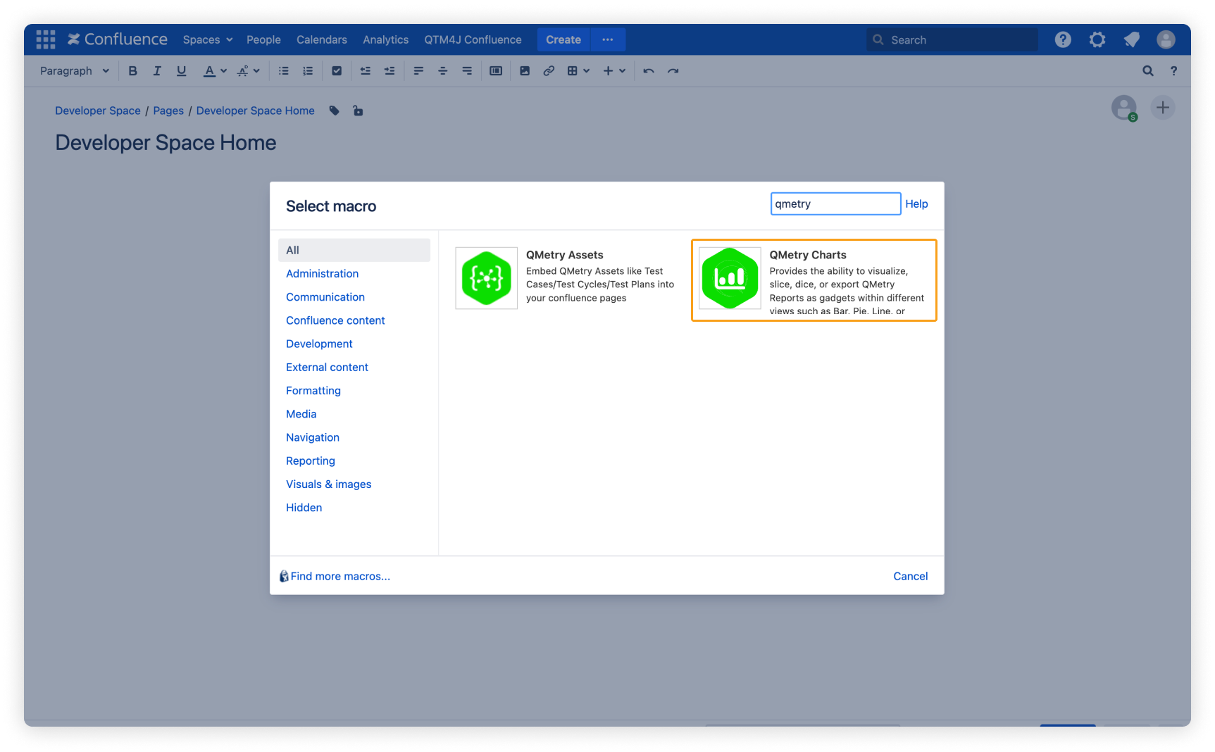 How To Integrate QMetry Macro With Confluence
